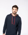 KARIBAN Unisex-Kapuzensweatshirt mit kontrastfarbener Kapuze und Motiven Sweatshirt personalisierbar