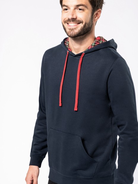 Sweat-shirts à personnaliser KARIBAN Sweat-shirt à capuche contrastée à motifs unisexe 