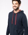 KARIBAN Unisex-Kapuzensweatshirt mit kontrastfarbener Kapuze und Motiven Sweatshirt personalisierbar