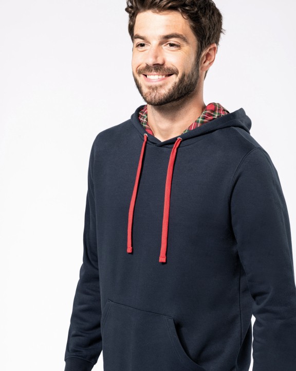 KARIBAN Unisex-Kapuzensweatshirt mit kontrastfarbener Kapuze und Motiven Sweatshirt personalisierbar