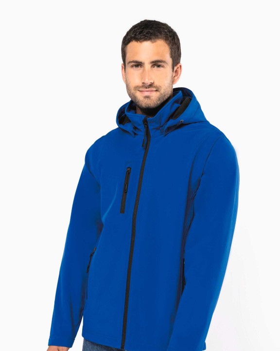 Softshell personnalisable KARIBAN Veste Softshell 3 couches à capuche avec manches amovibles unisexe