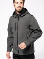 Softshells à personnaliser KARIBAN Veste Softshell 3 couches à capuche avec manches amovibles unisexe 