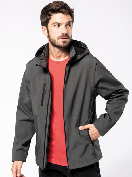 Softshells à personnaliser KARIBAN Veste Softshell 3 couches à capuche avec manches amovibles unisexe 