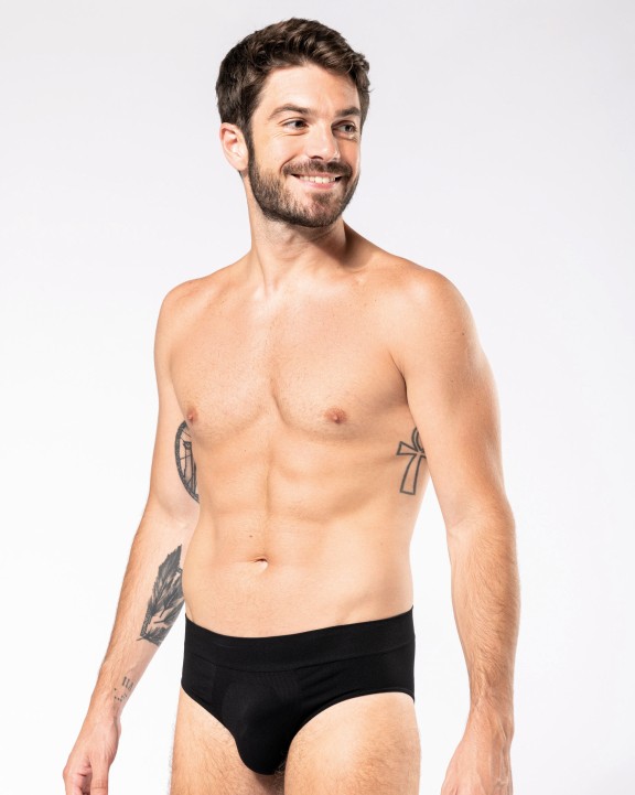 KARIBAN Umweltfreundlicher nahtloser Herren-Slip Unterwäsche personalisierbar