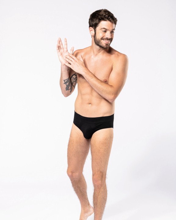 KARIBAN Umweltfreundlicher nahtloser Herren-Slip Unterwäsche personalisierbar