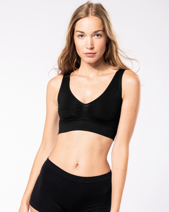 KARIBAN Umweltfreundliche nahtlose Damen-Shorty mit tiefem Bund Unterwäsche personalisierbar