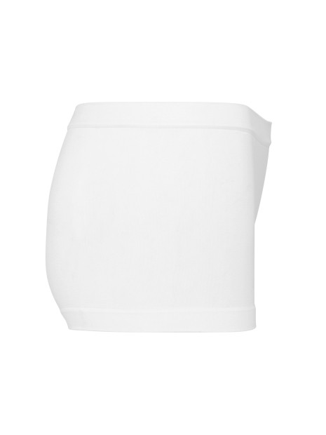 KARIBAN Shorty écoresponsable taille basse sans coutures femme blanc personnalisable