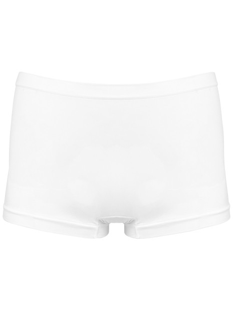 KARIBAN Shorty écoresponsable taille basse sans coutures femme blanc personnalisable