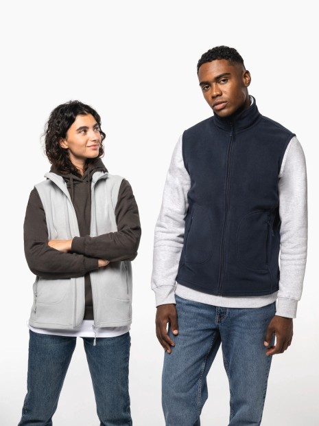 Laines polaires à personnaliser KARIBAN Bodywarmer micropolaire écoresponsable unisexe 