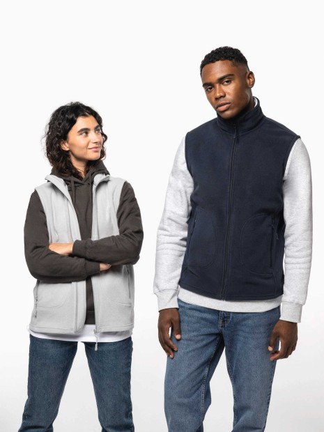 Laines polaires à personnaliser KARIBAN Bodywarmer micropolaire écoresponsable unisexe 
