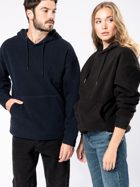 Sweat-shirts à personnaliser KARIBAN Sweat-shirt à capuche oversize en micropolaire recyclée unisexe 