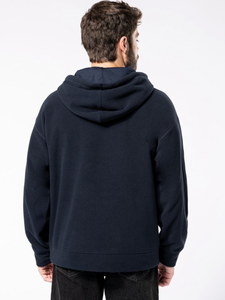 Sweat-shirts à personnaliser KARIBAN Sweat-shirt à capuche oversize en micropolaire recyclée unisexe 