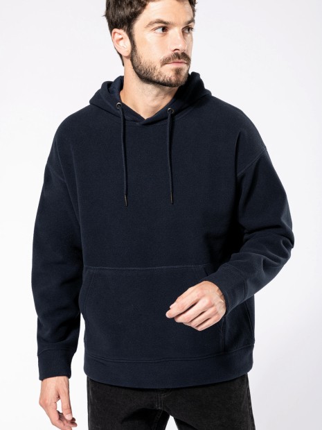 Sweat-shirts à personnaliser KARIBAN Sweat-shirt à capuche oversize en micropolaire recyclée unisexe 