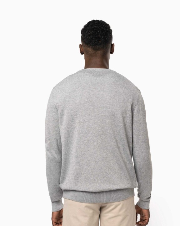 KARIBAN Umweltfreundlicher Herrenpullover mit V-Ausschnitt Pullover personalisierbar