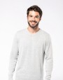 KARIBAN Umweltfreundlicher Herrenpullover mit V-Ausschnitt Pullover personalisierbar