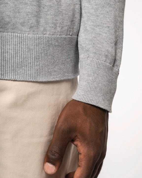 KARIBAN Umweltfreundlicher Herrenpullover mit V-Ausschnitt Pullover personalisierbar