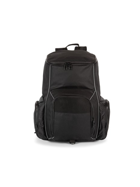 KIMOOD Sac à dos de sport recyclé avec porte-objets noir personnalisable