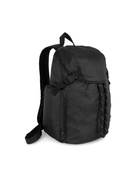 KIMOOD Sac à dos de sport recyclé d'inspiration lifestyle, urbain noir personnalisable