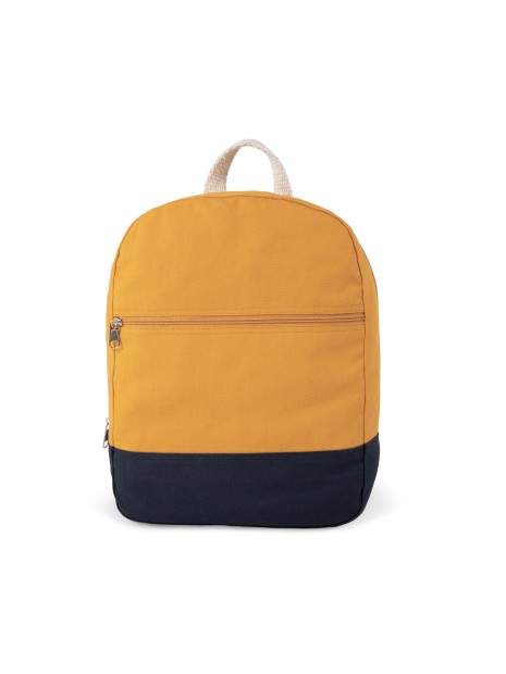 KIMOOD Sac à dos essentiel en coton cumin yellow / navy personnalisable