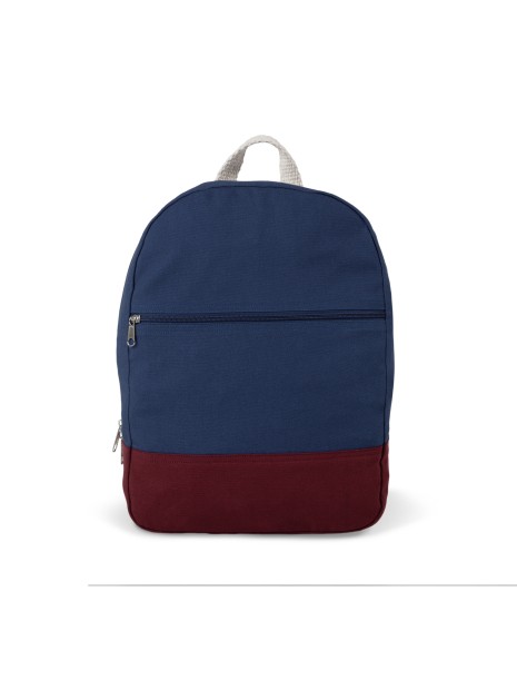 KIMOOD Sac à dos essentiel en coton indigo / wine personnalisable