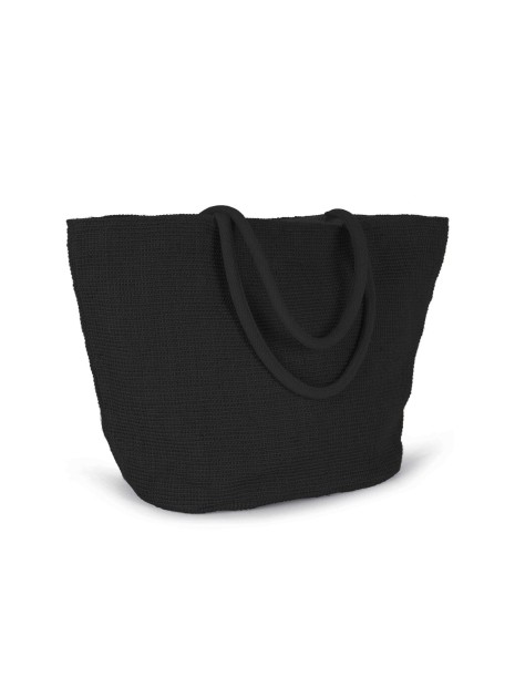 KIMOOD Sac shopping en fils de jute tressée, effet toile tricotée  personnalisable