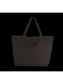 KIMOOD Sac shopping extra large en coton noir personnalisable