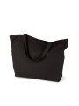 KIMOOD Sac shopping extra large en coton noir personnalisable