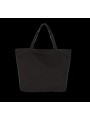 KIMOOD Sac shopping extra large en coton noir personnalisable