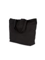 KIMOOD Sac shopping extra large en coton noir personnalisable