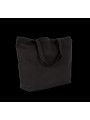 KIMOOD Sac shopping extra large en coton noir personnalisable