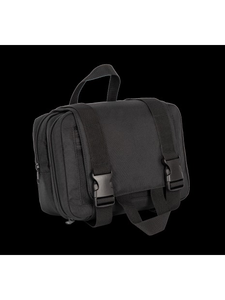 KIMOOD Trousse de toilette recyclée avec double compartiment noir personnalisable