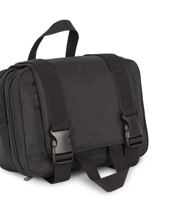 KIMOOD Recycelter Toilettenbeutel mit doppeltem Fach Tasche personalisierbar