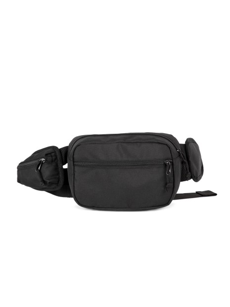 KIMOOD Sac banane recyclé grand format avec pochette latérale noir personnalisable