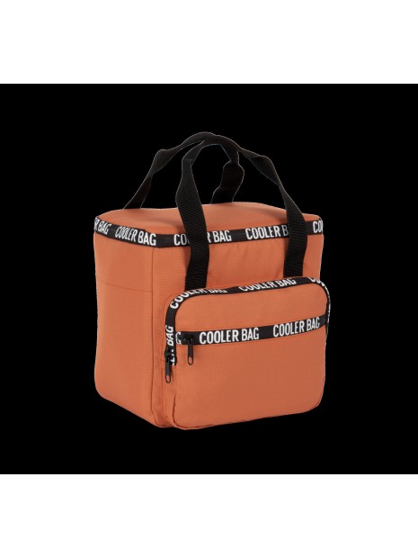 KIMOOD Sac isotherme recyclé avec poche frontale tuscany orange personnalisable