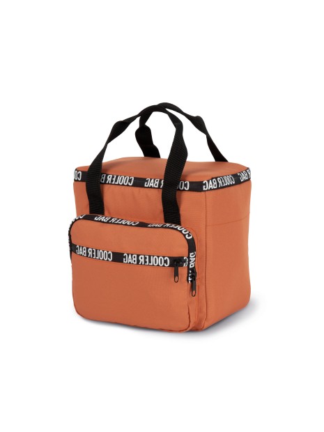 KIMOOD Sac isotherme recyclé avec poche frontale tuscany orange personnalisable