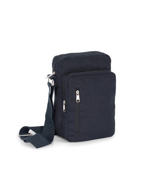 KIMOOD Sacoche bandoulière en coton bleu marine personnalisable