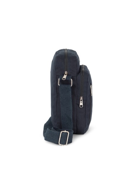 KIMOOD Sacoche bandoulière en coton bleu marine personnalisable