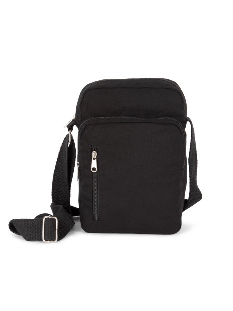 KIMOOD Sacoche bandoulière en coton noir personnalisable