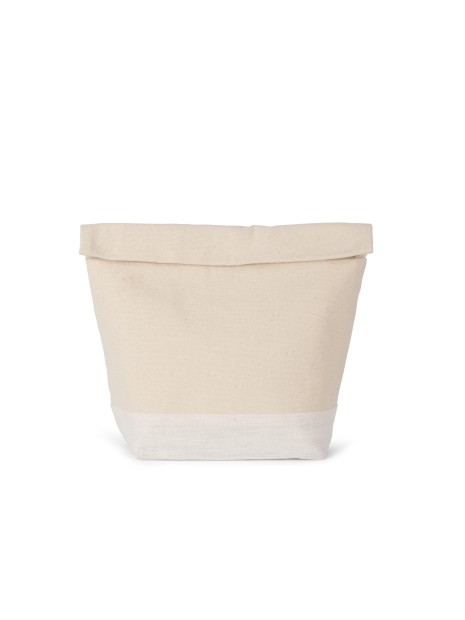 KIMOOD Sac isotherme avec fermeture à enroulement natural/white personnalisable