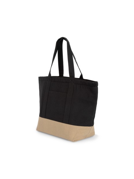 KIMOOD Sac shopping isotherme recyclé black night / hemp personnalisable