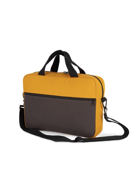 KIMOOD Sac de travail à bandoulière dark grey / curcuma personnalisable