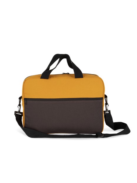 KIMOOD Sac de travail à bandoulière dark grey / curcuma personnalisable