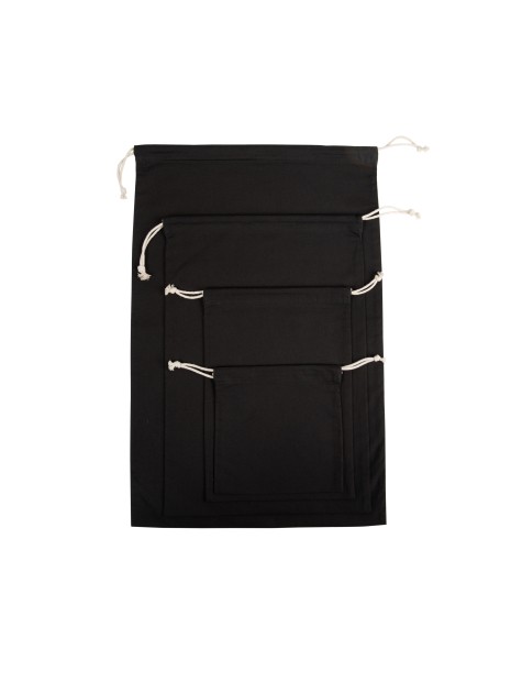 KIMOOD Sac fourre-tout en coton biologique noir personnalisable