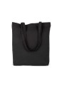 KIMOOD Sac cabas en coton "K-loop project" recyclé black jhoot personnalisable