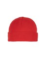 K-UP Bonnet recyclé micropolaire avec revers rouge personnalisable