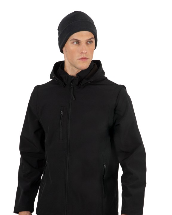 K-UP Recycelte Mütze aus Mikrofleece mit Umschlag Mütze, Schal & Handschuh personalisierbar