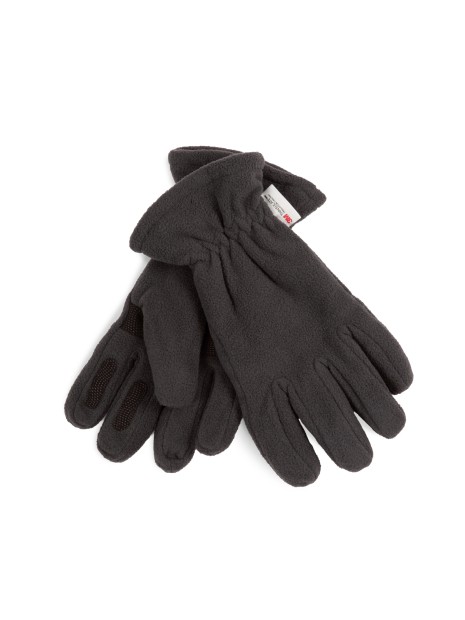K-UP Gants recyclés micropolaire et Thinsulate™ dark grey personnalisable