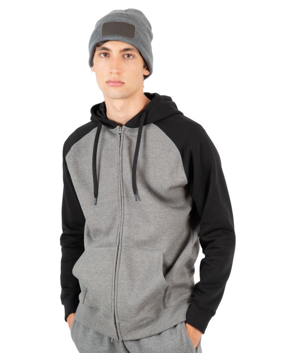 K-UP Recycelte Mütze mit Patch Mütze, Schal & Handschuh personalisierbar