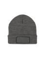 K-UP Bonnet recyclé avec patch et doublure Thinsulate™ grey heather personnalisable