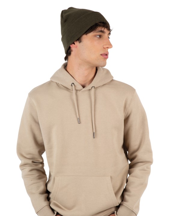 K-UP Recycelte Mütze mit Strickumschlag Mütze, Schal & Handschuh personalisierbar